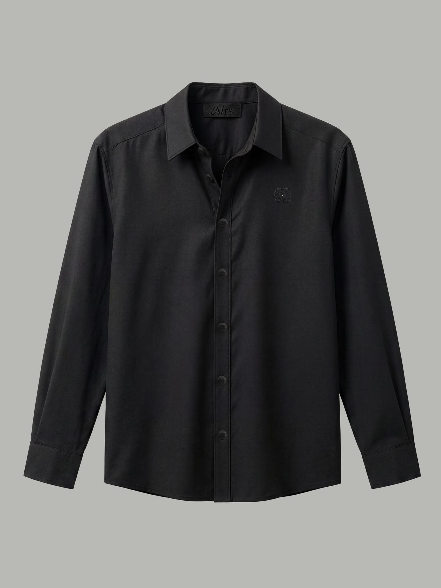 Long Sleeve Shirt with Black Detail - Black