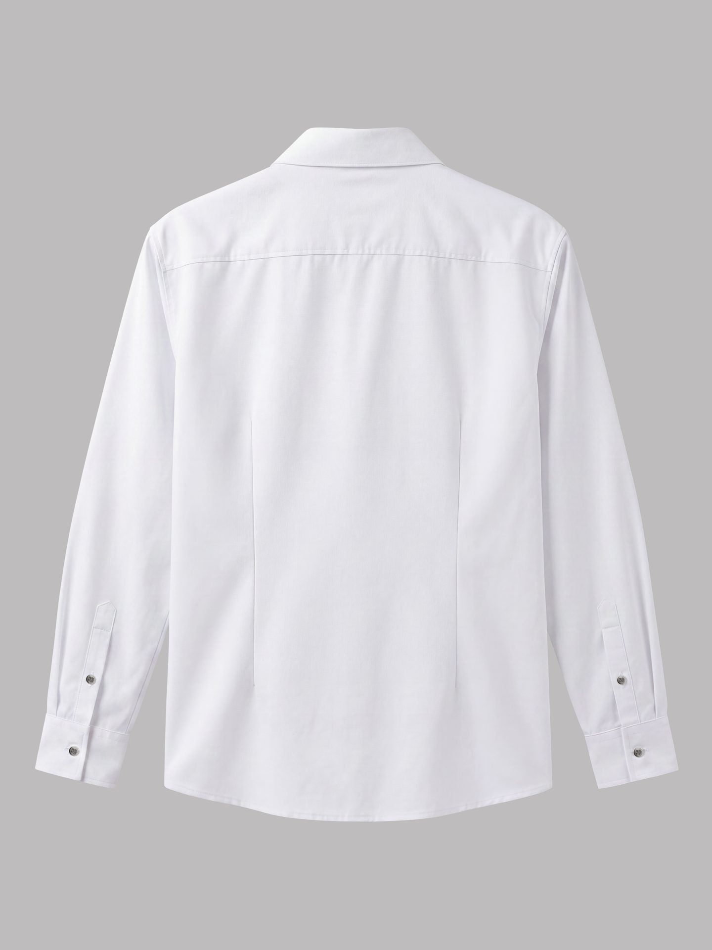 Long Sleeve Shirt with Silver Chest Detail - White