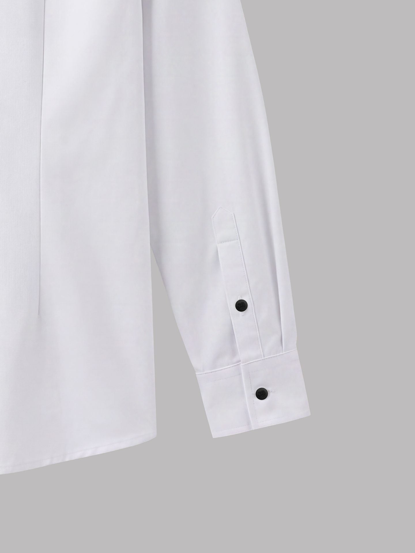 Long Sleeve Shirt with Black Detail - White