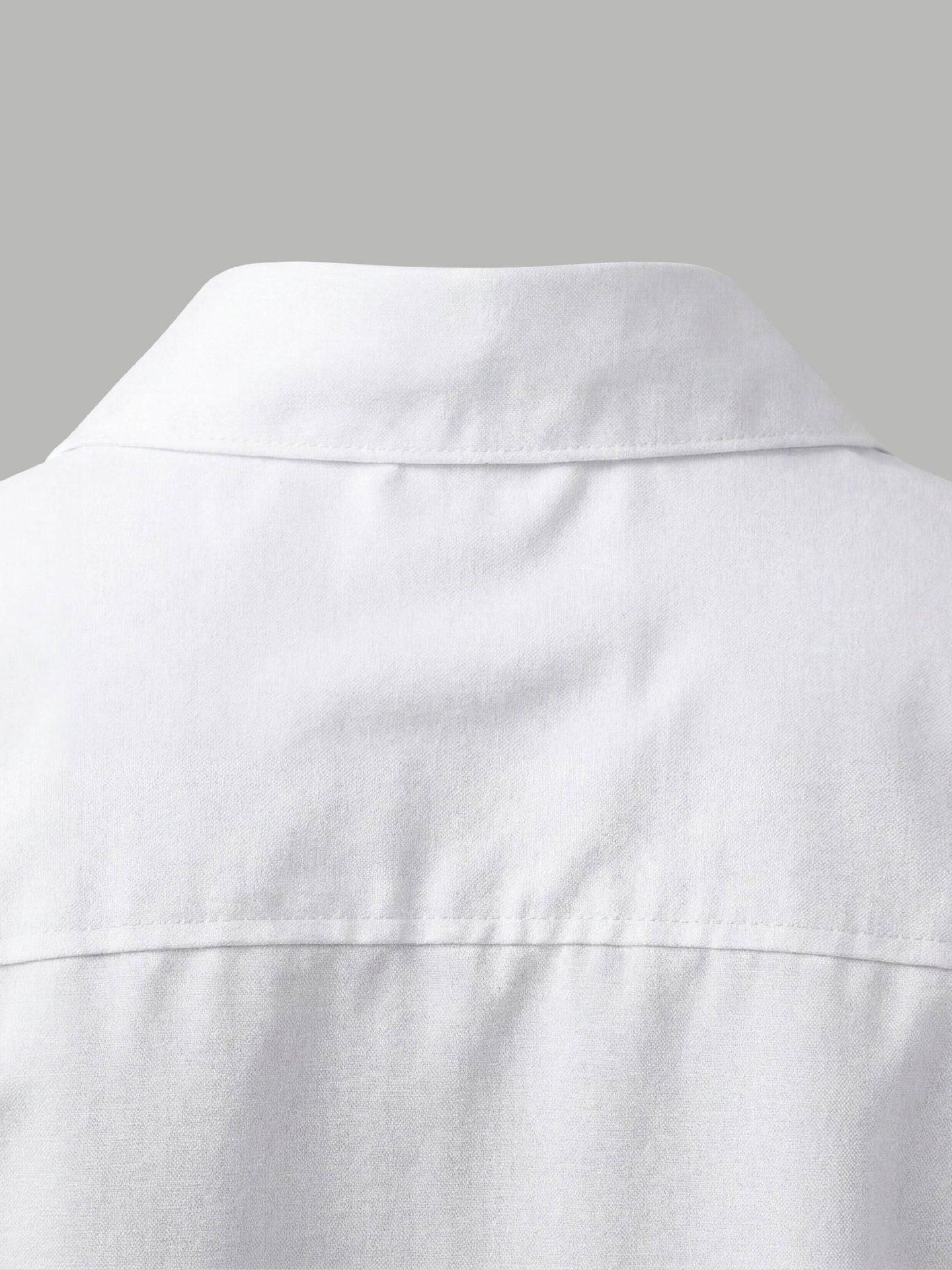 Long Sleeve Shirt with Silver Chest Detail - White
