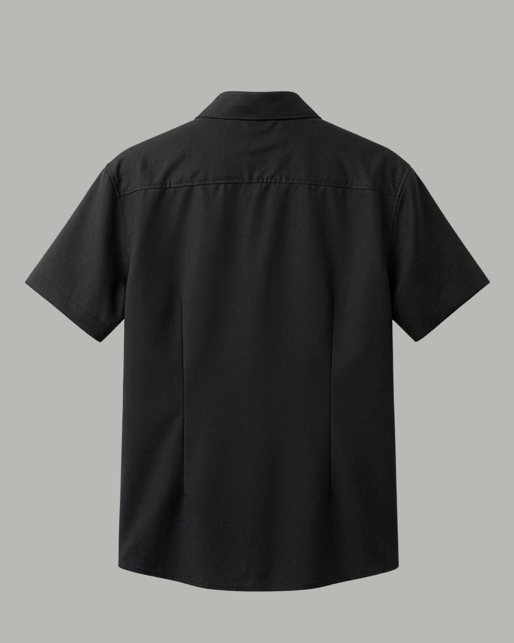Short Sleeve Shirt with Gold Chest Detail - Black