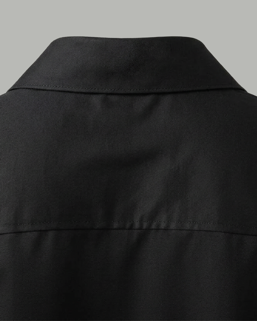 Short Sleeve Shirt with Gold Chest Detail - Black